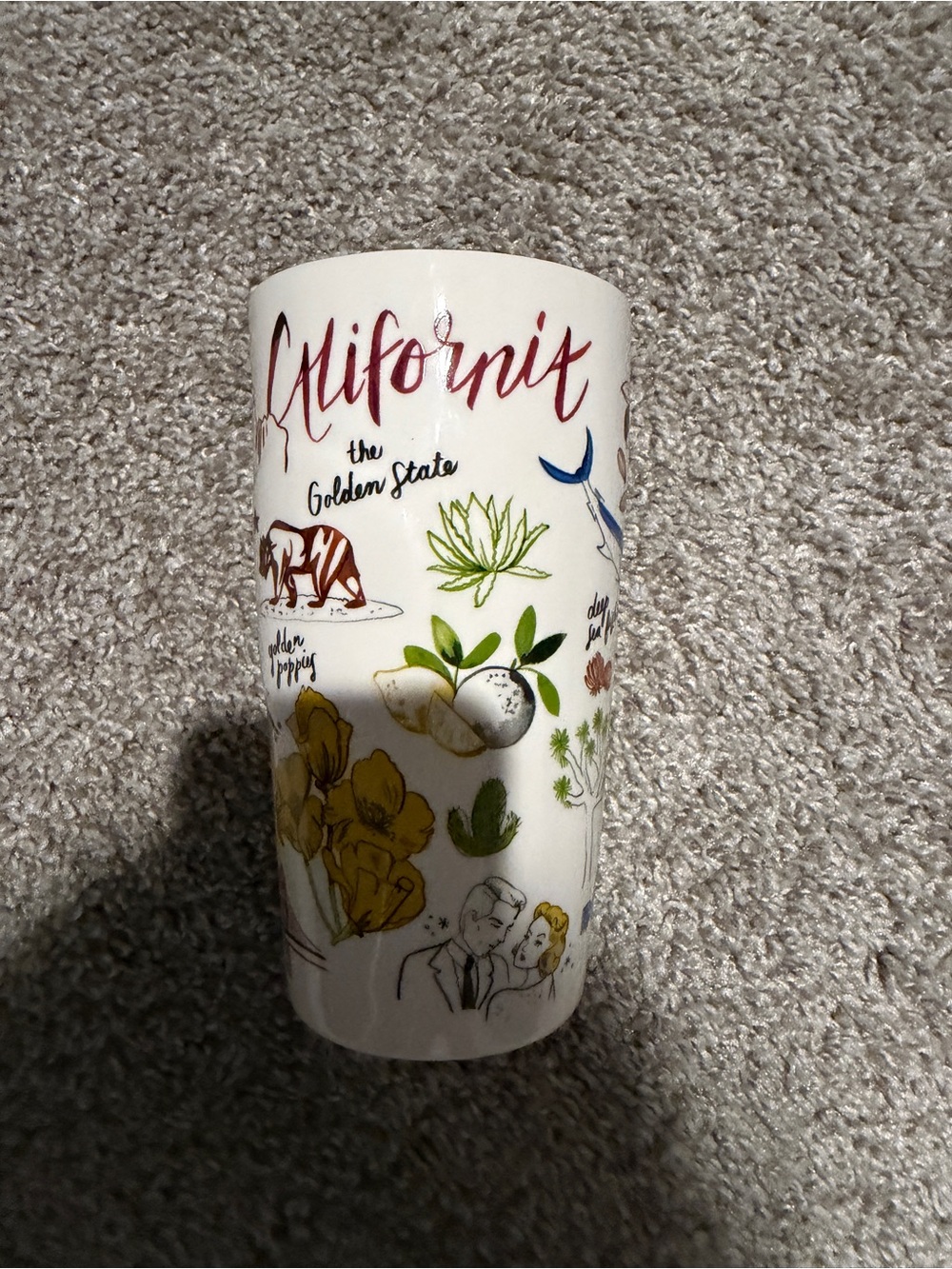 Starbucks White California Illustration Ceramic Mug